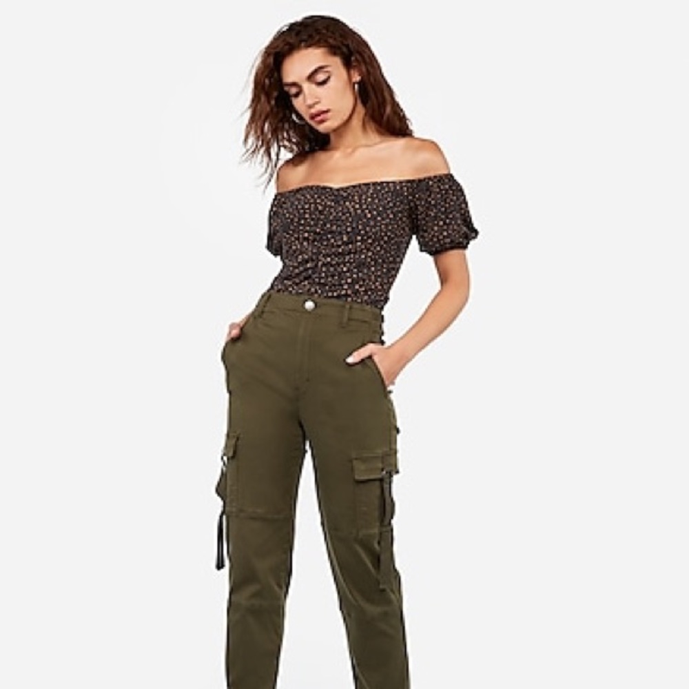 EXPRESS 🐆 Ruched Off-Shoulder Blouse